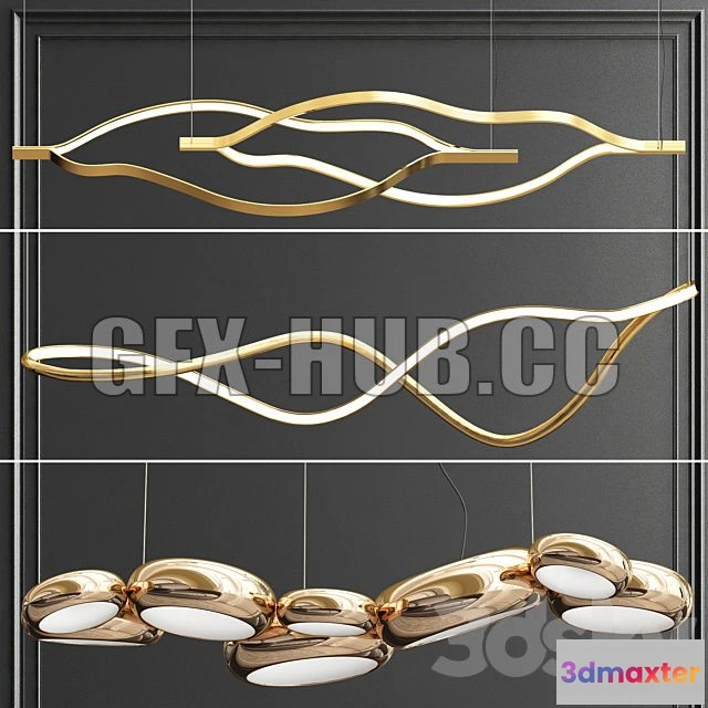 1199398 - FURNITURE 3D MODELS - Collection of Minimalist Lightings