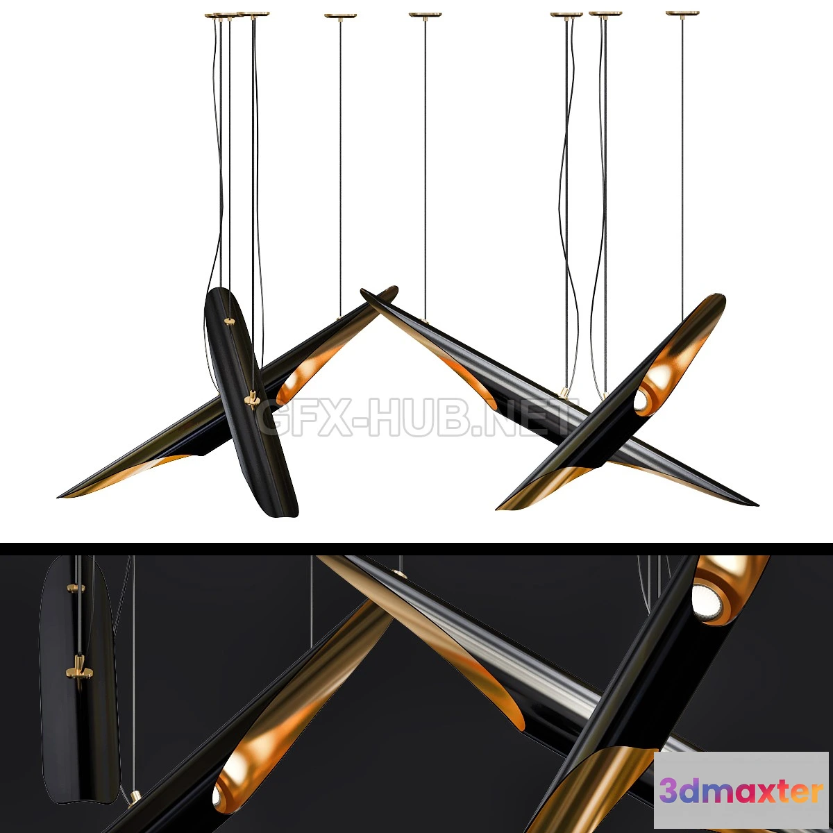 1199424 - FURNITURE 3D MODELS - COLTRANE chandelier