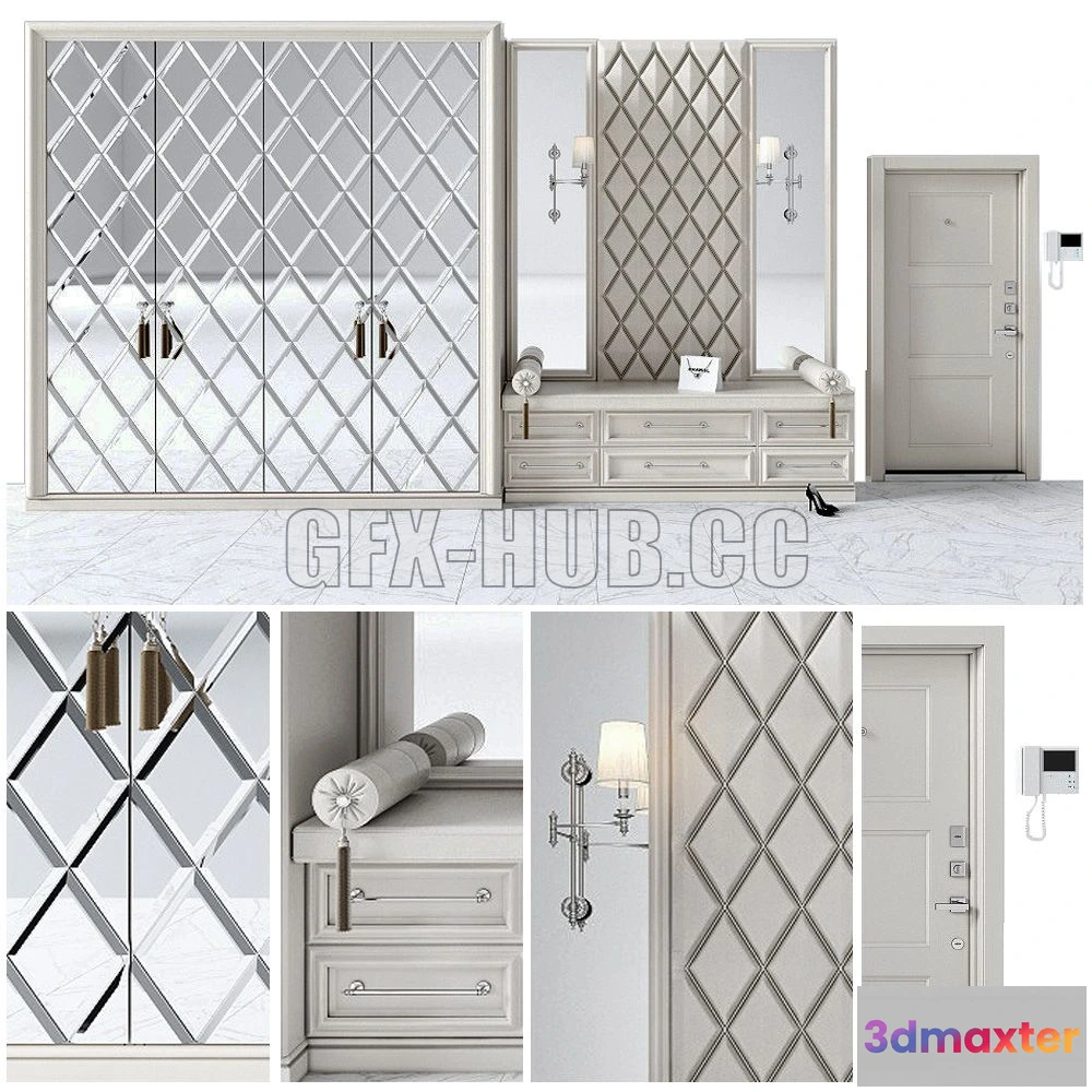 1199434 - FURNITURE 3D MODELS - Composition in the Hallway 44