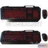 1199446 - FURNITURE 3D MODELS - Computer mouse + backlit keyboard