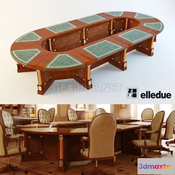 1199450 - FURNITURE 3D MODELS - conference table ELLEDUE TUDOR