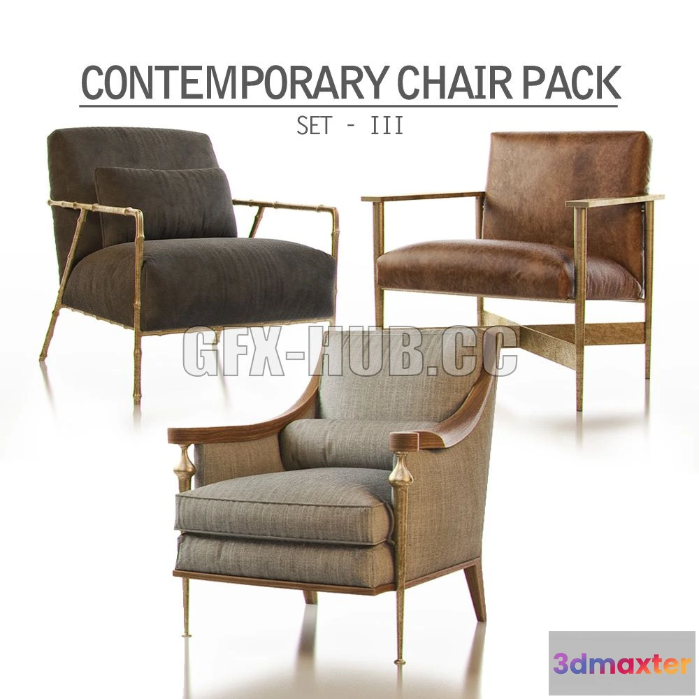 1199460 - FURNITURE 3D MODELS - Contemporary Chair Pack - Set III