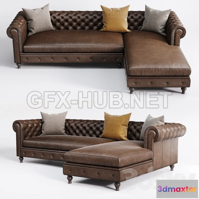1199492 - FURNITURE 3D MODELS - Corner Sofa Chester Alberta Salotti