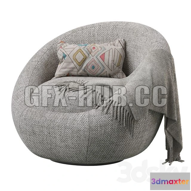 1199520 - FURNITURE 3D MODELS - Cozy Swivel Chair