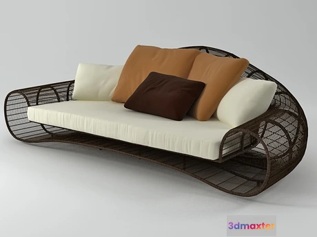 1199556 - FURNITURE 3D MODELS - Croissant Sofa