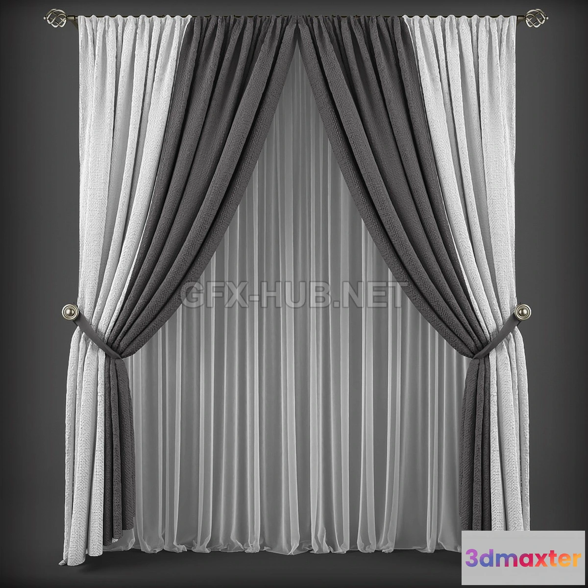 1199640 - FURNITURE 3D MODELS - Curtains 194