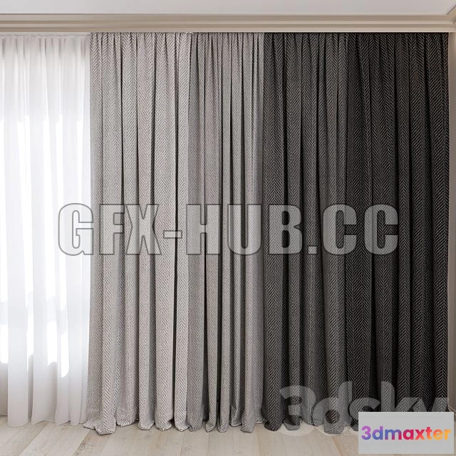 1199654 - FURNITURE 3D MODELS - Curtains No 10