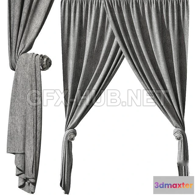 1199658 - FURNITURE 3D MODELS - Curtains twist 4