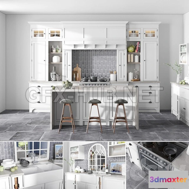 1199704 - FURNITURE 3D MODELS - Dantone Kitchen First