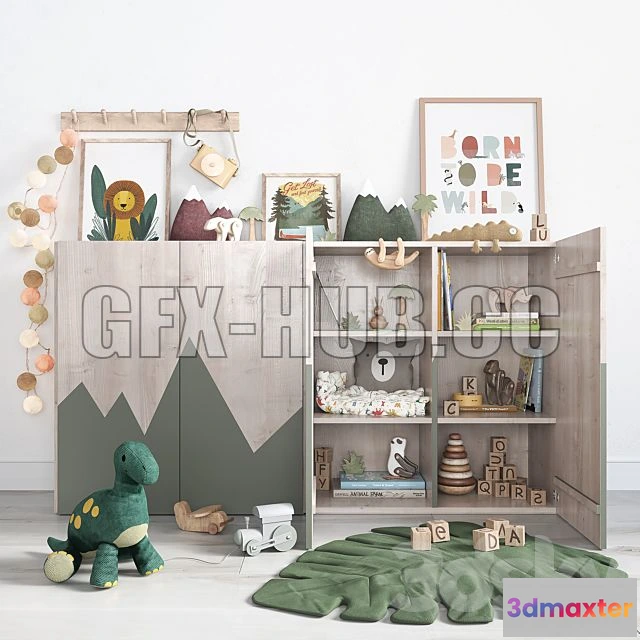 1199774 - FURNITURE 3D MODELS - Decor Set for Childrens Rooms