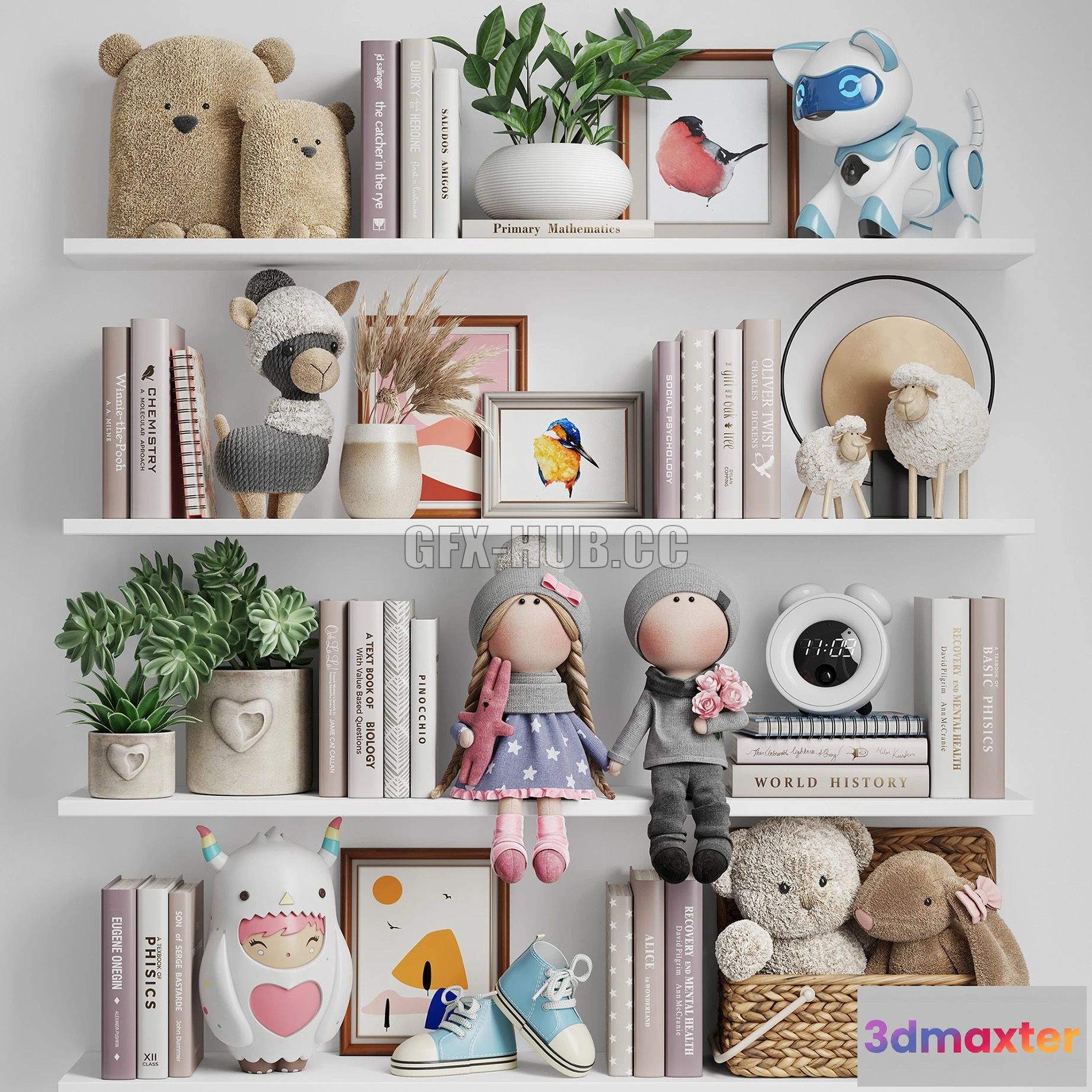 1199776 - FURNITURE 3D MODELS - Decor Set for Girls