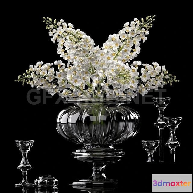 1199812 - FURNITURE 3D MODELS - DECORATIVE FLOWER VASE SET 6
