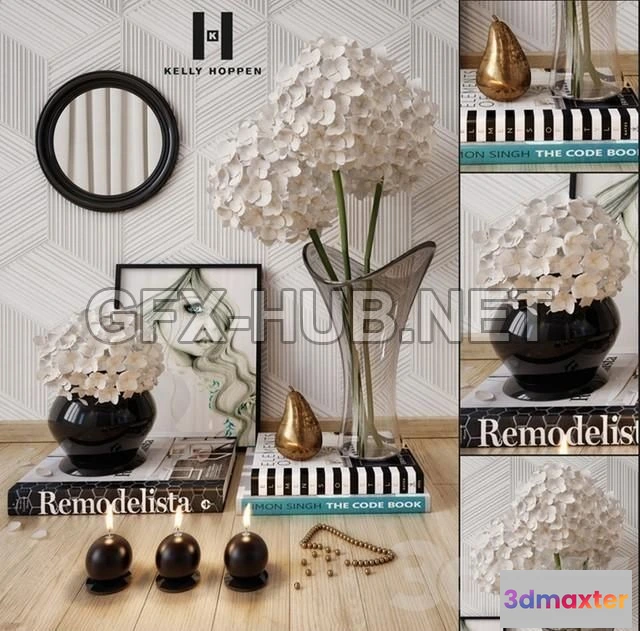 1199876 - FURNITURE 3D MODELS - Decorative set by Kelly Hoppen