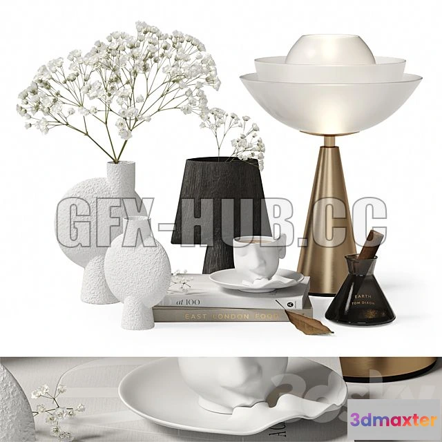 1199878 - FURNITURE 3D MODELS - Decorative Set Cup Kiss