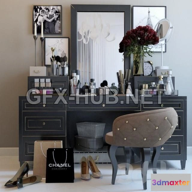 1199882 - FURNITURE 3D MODELS - Decorative set dresser 2