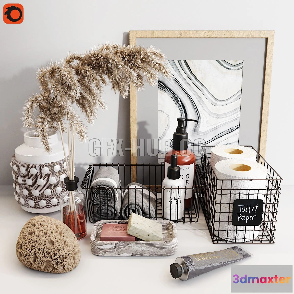 1199886 - FURNITURE 3D MODELS - Decorative Set for a Bath 4