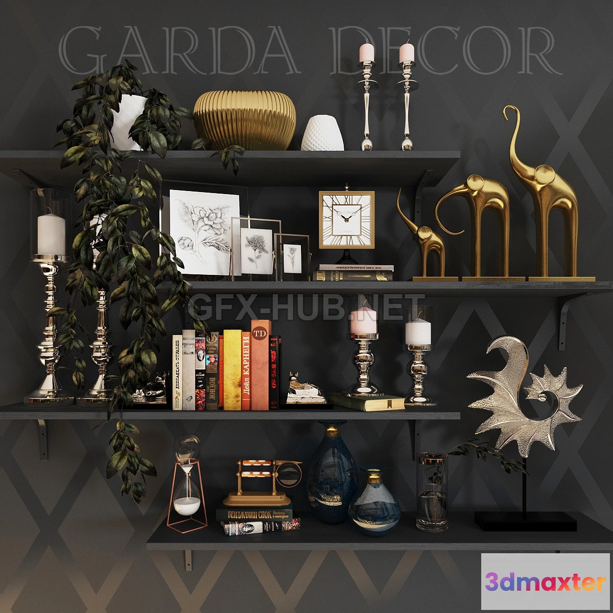 1199904 - FURNITURE 3D MODELS - Decorative Set GARDA DECOR