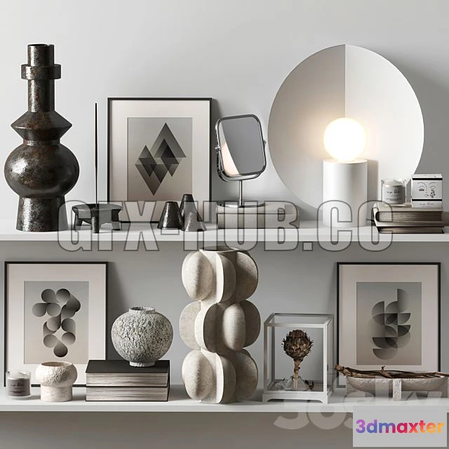 1199934 - FURNITURE 3D MODELS - Decorative Set with Ceramic 012