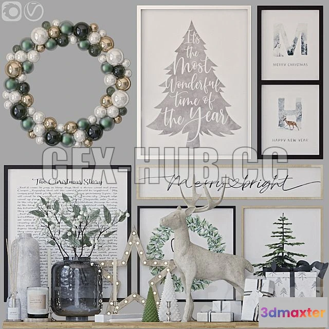 1199944 - FURNITURE 3D MODELS - Decorative Set with Posters 4