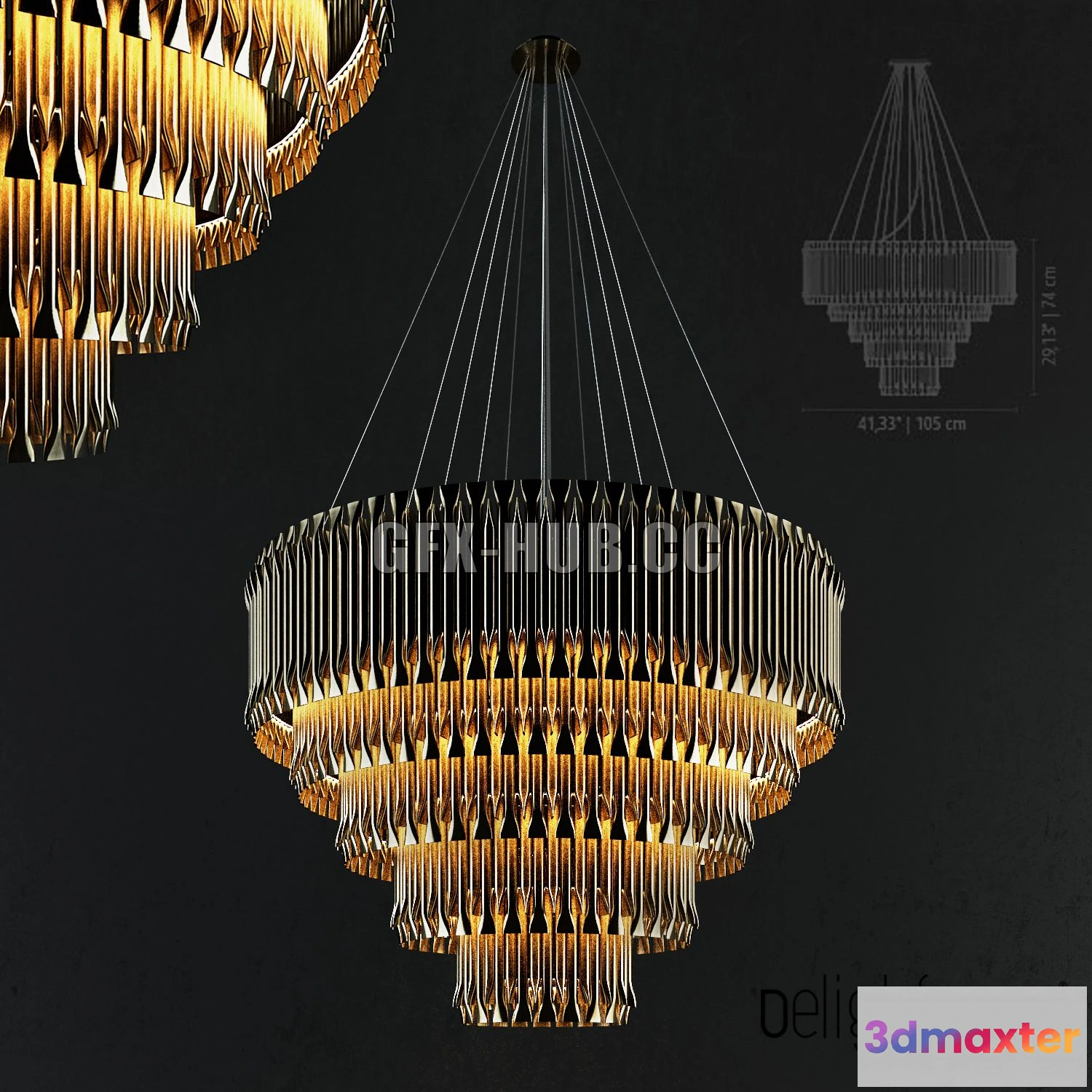 1199994 - FURNITURE 3D MODELS - Delightfull MATHENY suspension light
