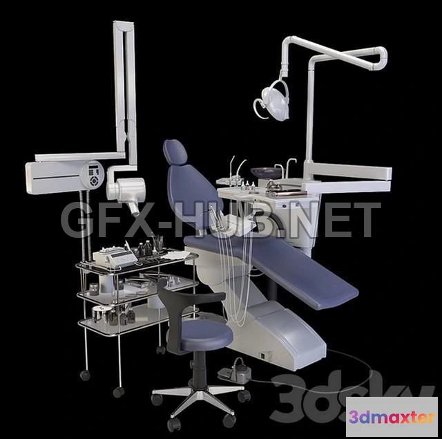 1200012 - FURNITURE 3D MODELS - Dental chair (set)
