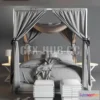 1200014 - FURNITURE 3D MODELS - Desert Modern Canopy Bed Ralph Lauren