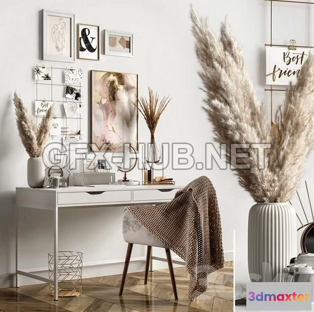 1200020 - FURNITURE 3D MODELS - Designer’s workplace