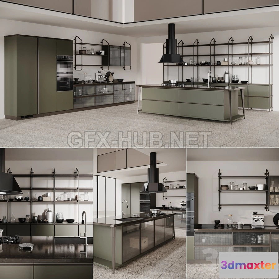 1200044 - FURNITURE 3D MODELS - Diesel Open Workshop Scavolini