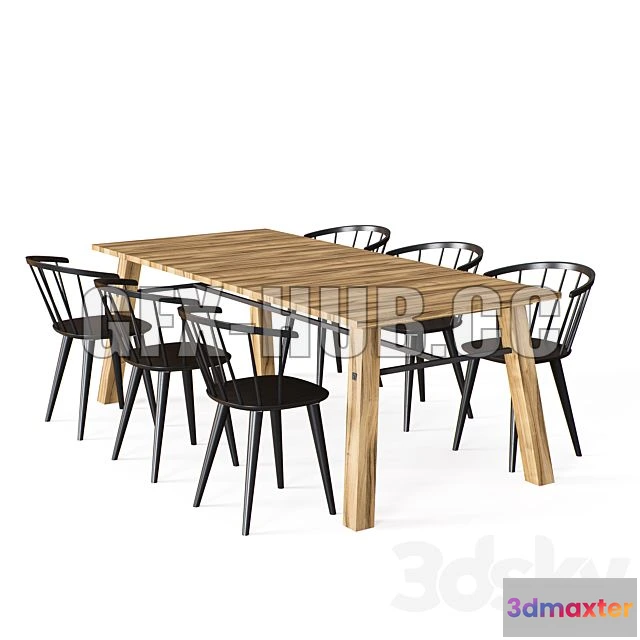 1200054 - FURNITURE 3D MODELS - Dining Group 1