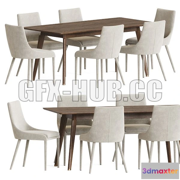 1200066 - FURNITURE 3D MODELS - Dining Set 62
