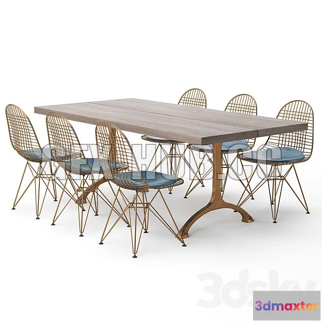 1200072 - FURNITURE 3D MODELS - Dining Table 123