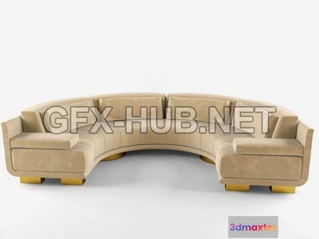 1200110 - FURNITURE 3D MODELS - Divan Artu Fendi Casa