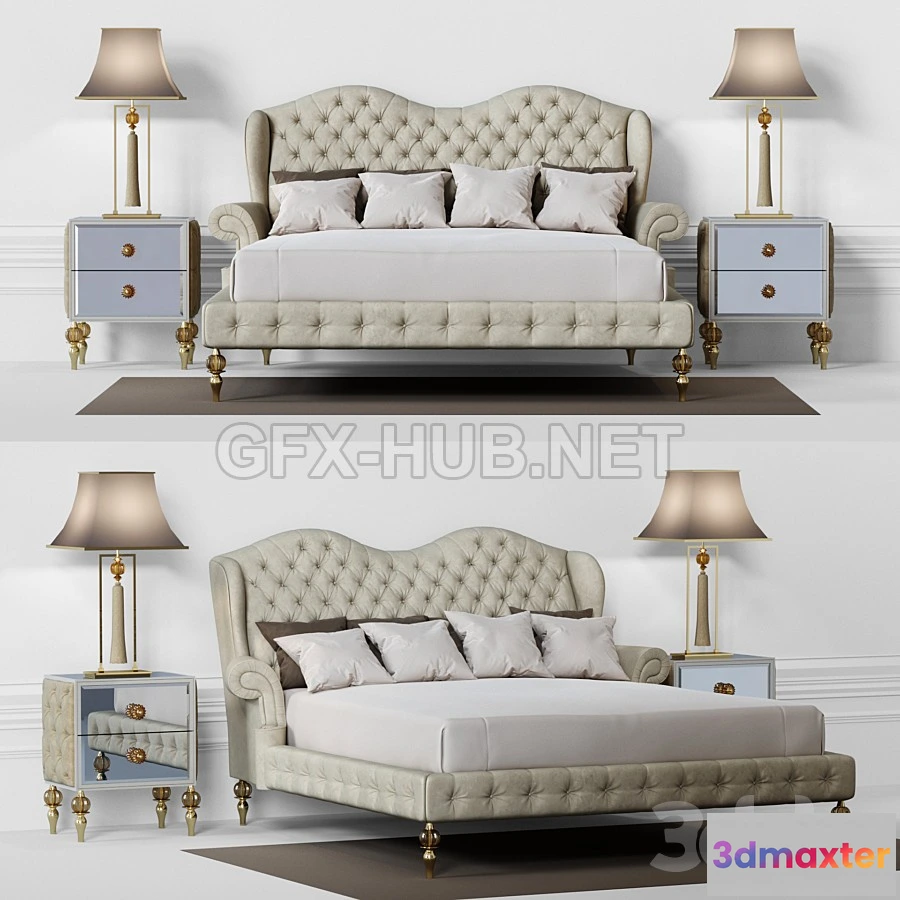 1200126 - FURNITURE 3D MODELS - DOLFI ADELAIDE BED