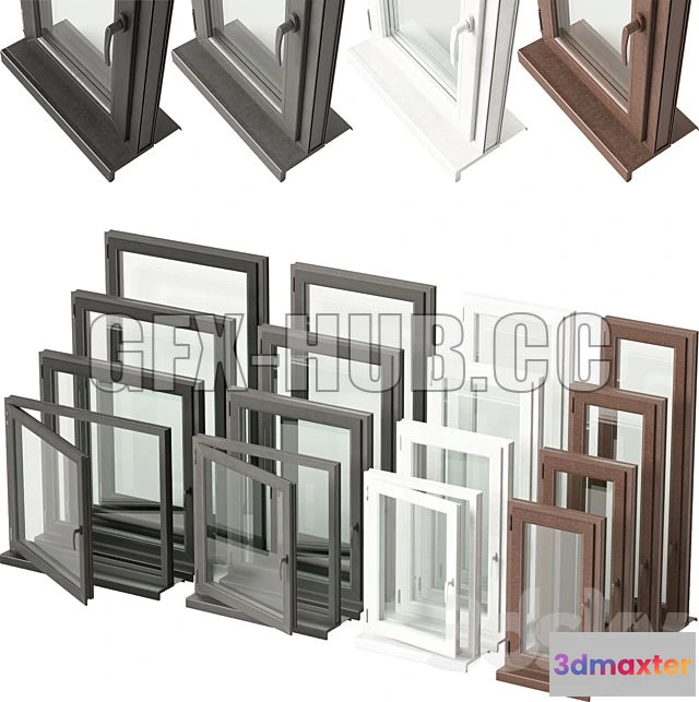 1200170 - FURNITURE 3D MODELS - Double Glazed Window VOL 01