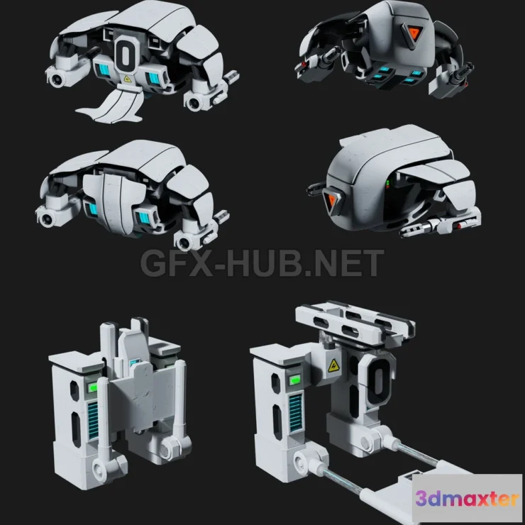 1200218 - FURNITURE 3D MODELS - Drone + charging