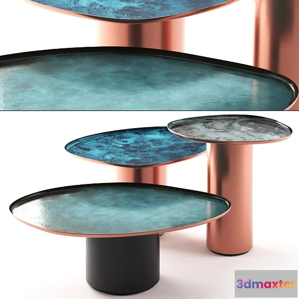 1200226 - FURNITURE 3D MODELS - Drops Coffee Table By De Castelli