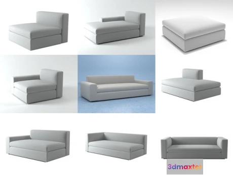 1200268 - FURNITURE 3D MODELS - Dune Sofa system