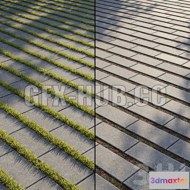 1200304 - FURNITURE 3D MODELS - Eco Paving Type 1 Pattern 5