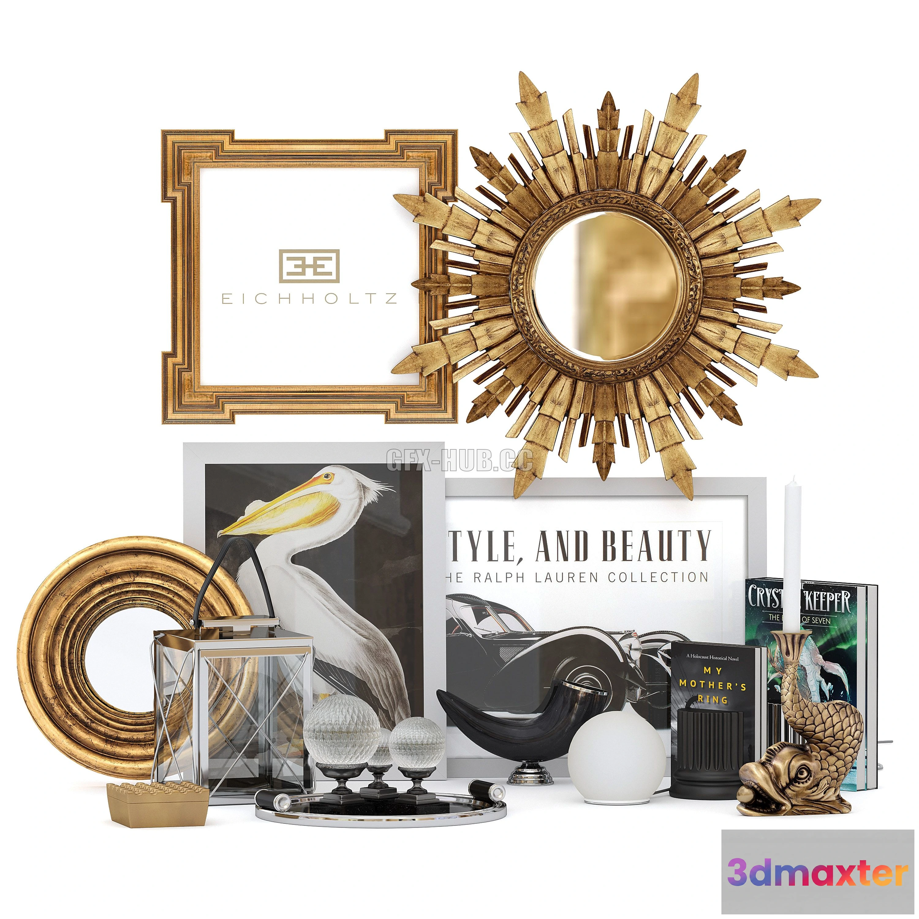 1200334 - FURNITURE 3D MODELS - Eichholtz Decoration Set 9