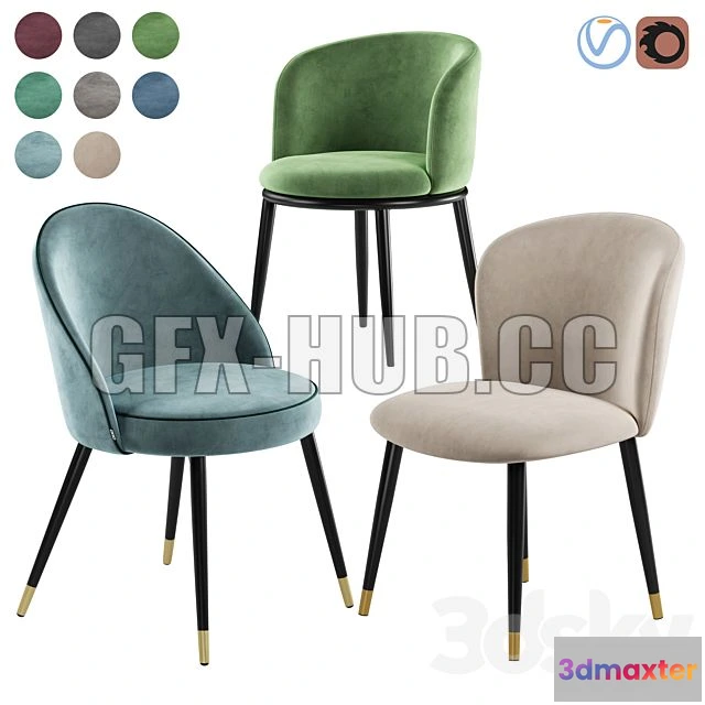 1200336 - FURNITURE 3D MODELS - Eichholtz Filmore Cooper Volante Chair