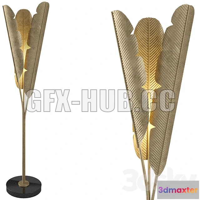 1200338 - FURNITURE 3D MODELS - Eichholtz Plantain Floor Lamp