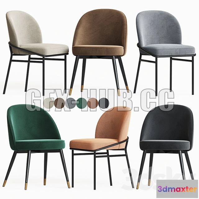 1200346 - FURNITURE 3D MODELS - Eichholtz Willis & Cooper Dining Chair Set