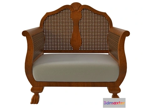 1200398 - FURNITURE 3D MODELS - English Edwardian Armchair
