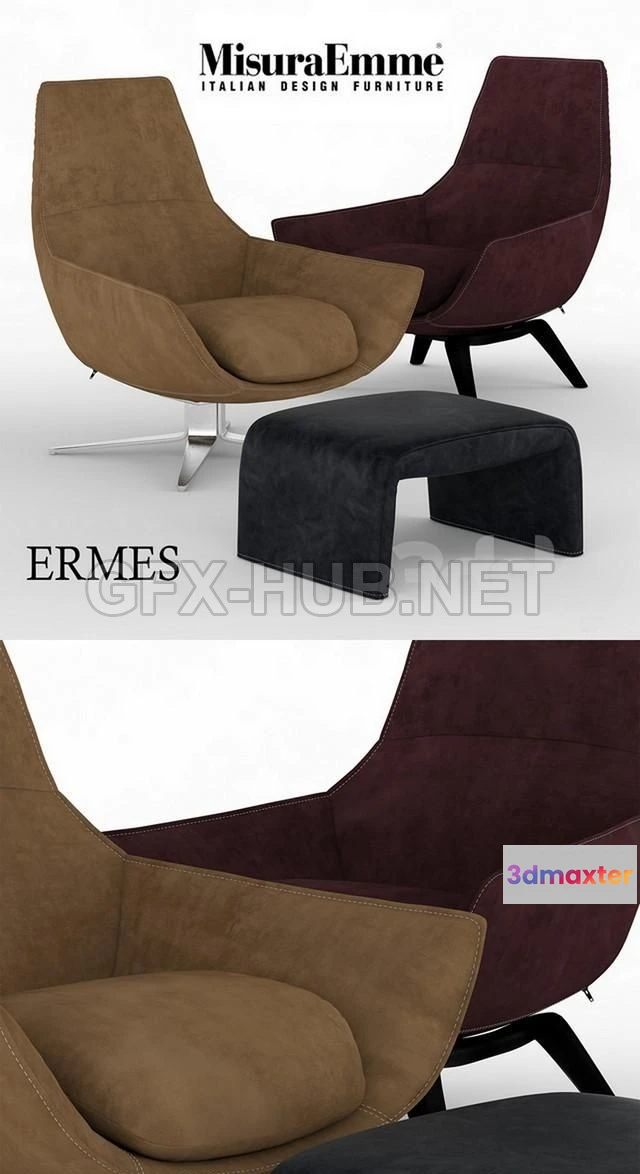 1200414 - FURNITURE 3D MODELS - ERMES MAURO LIPPARINI CHAIR