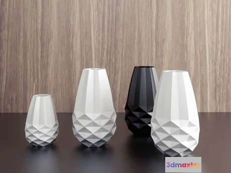 1200482 - FURNITURE 3D MODELS - Facet Vases