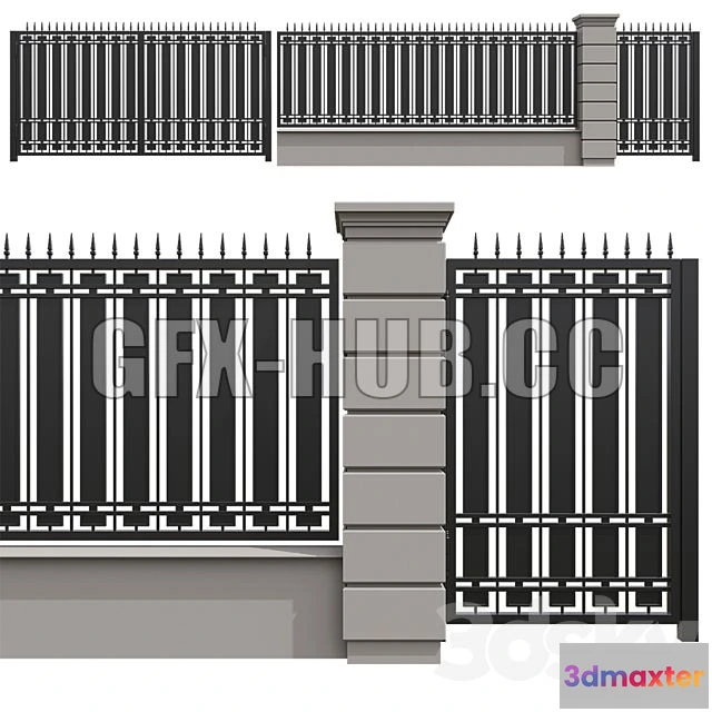 1200534 - FURNITURE 3D MODELS - Fence 01