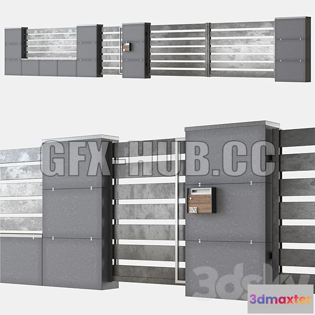 1200536 - FURNITURE 3D MODELS - Fence Gray