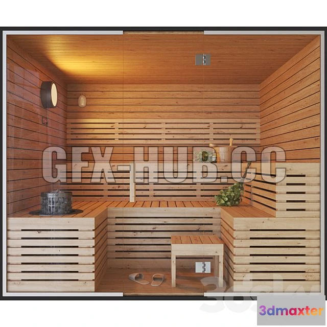 1200570 - FURNITURE 3D MODELS - Finnish Sauna 2