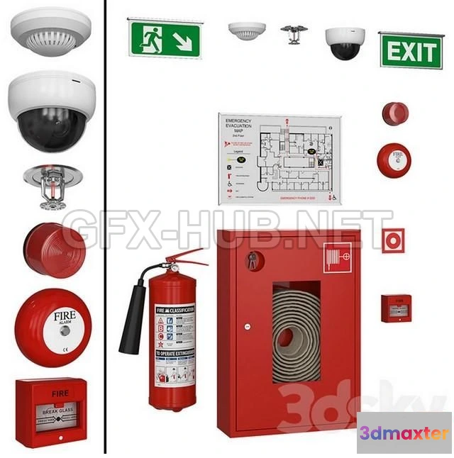 1200582 - FURNITURE 3D MODELS - Fire Fighting System