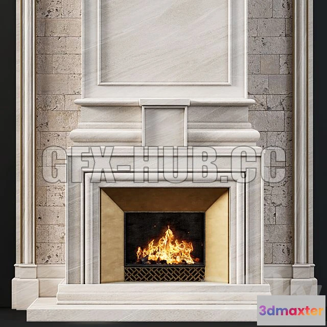 1200604 - FURNITURE 3D MODELS - Fireplace Modern 77
